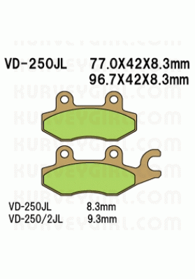 Накладки VD250JL Kawasaki, Triumph, Aeon, Cagiva, Kymco-1