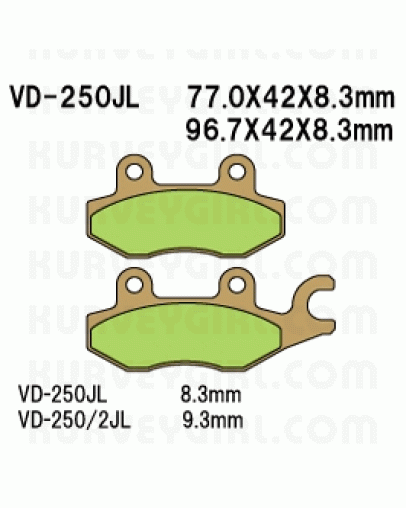 Накладки VD250JL Kawasaki, Triumph, Aeon, Cagiva, Kymco-2, Накладки