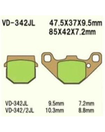 Накладки VD342JL Aeon, Can-am, Hyosung, Daelim-2, Накладки