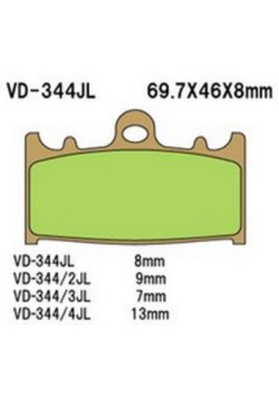 Накладки VD344JL Kawasaki, Suzuki, Huzaberg